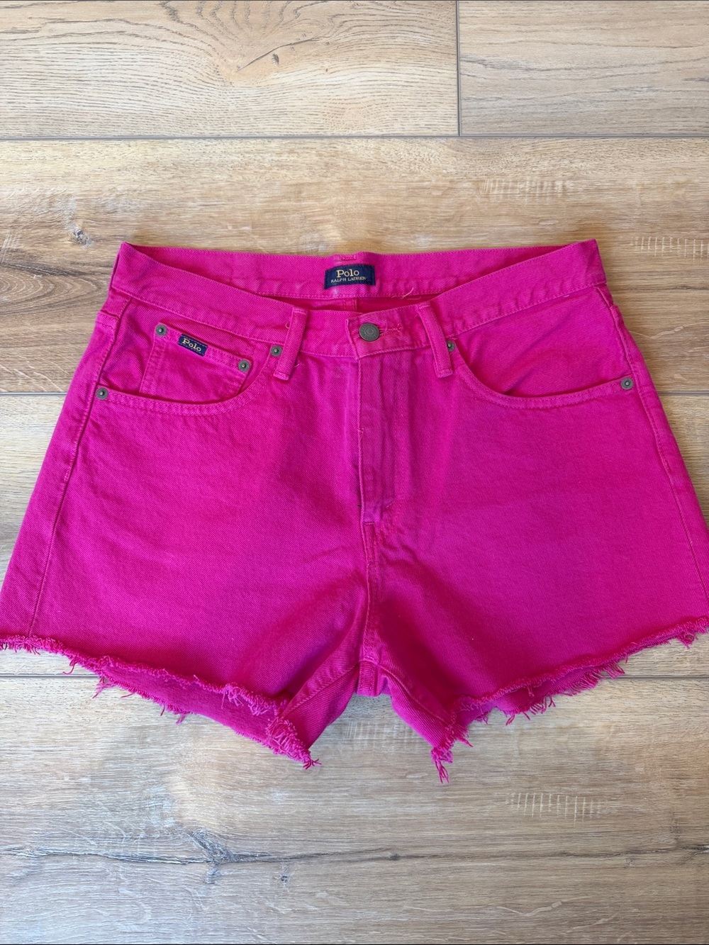 Polo by Ralph Lauren Fuchsia Denim Cutoff Shorts